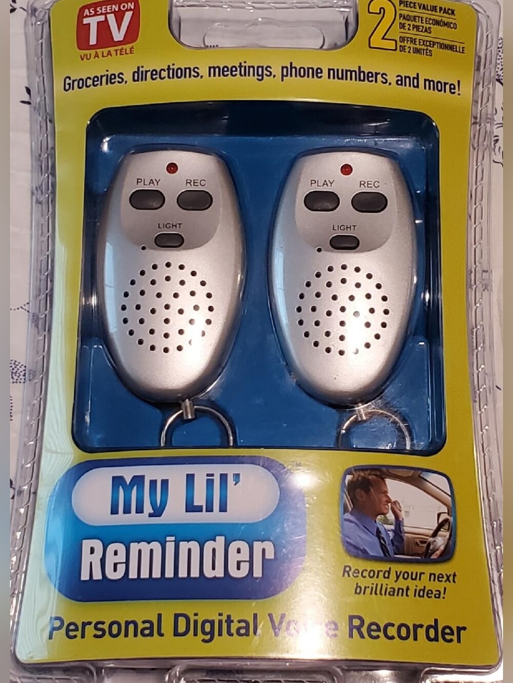 My Lil' Reminder Personal Digital Voice Recorder Keychain - Silver